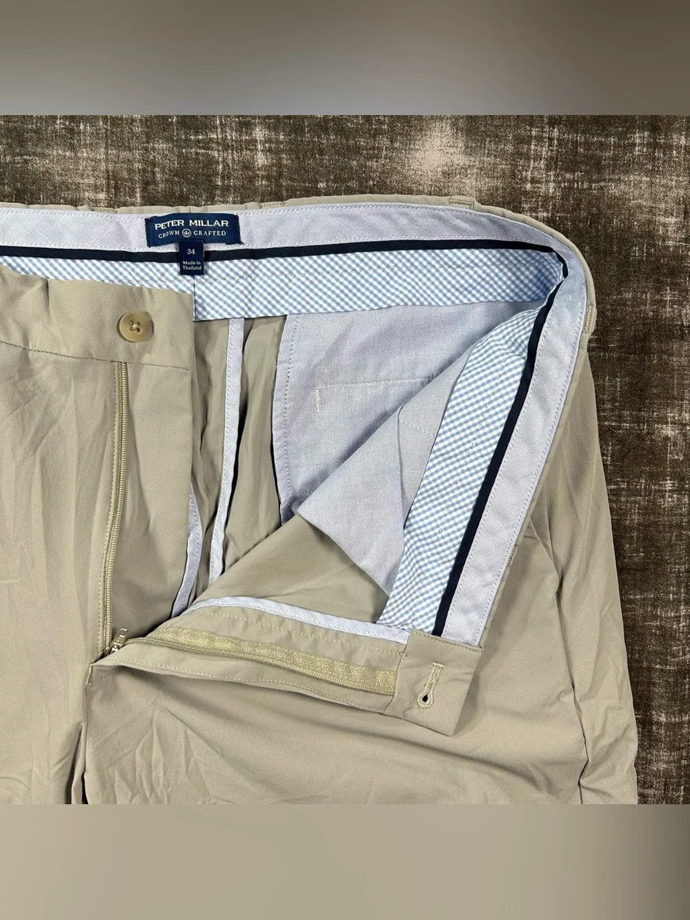 Peter Millar Crown Crafted Surge Golf Shorts Mens 34x9 Gray Athletic Performance